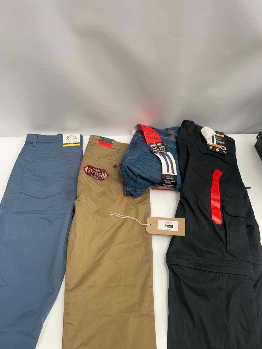 Lot 3420 - Large bag of mixed trousers including Kirkland,...