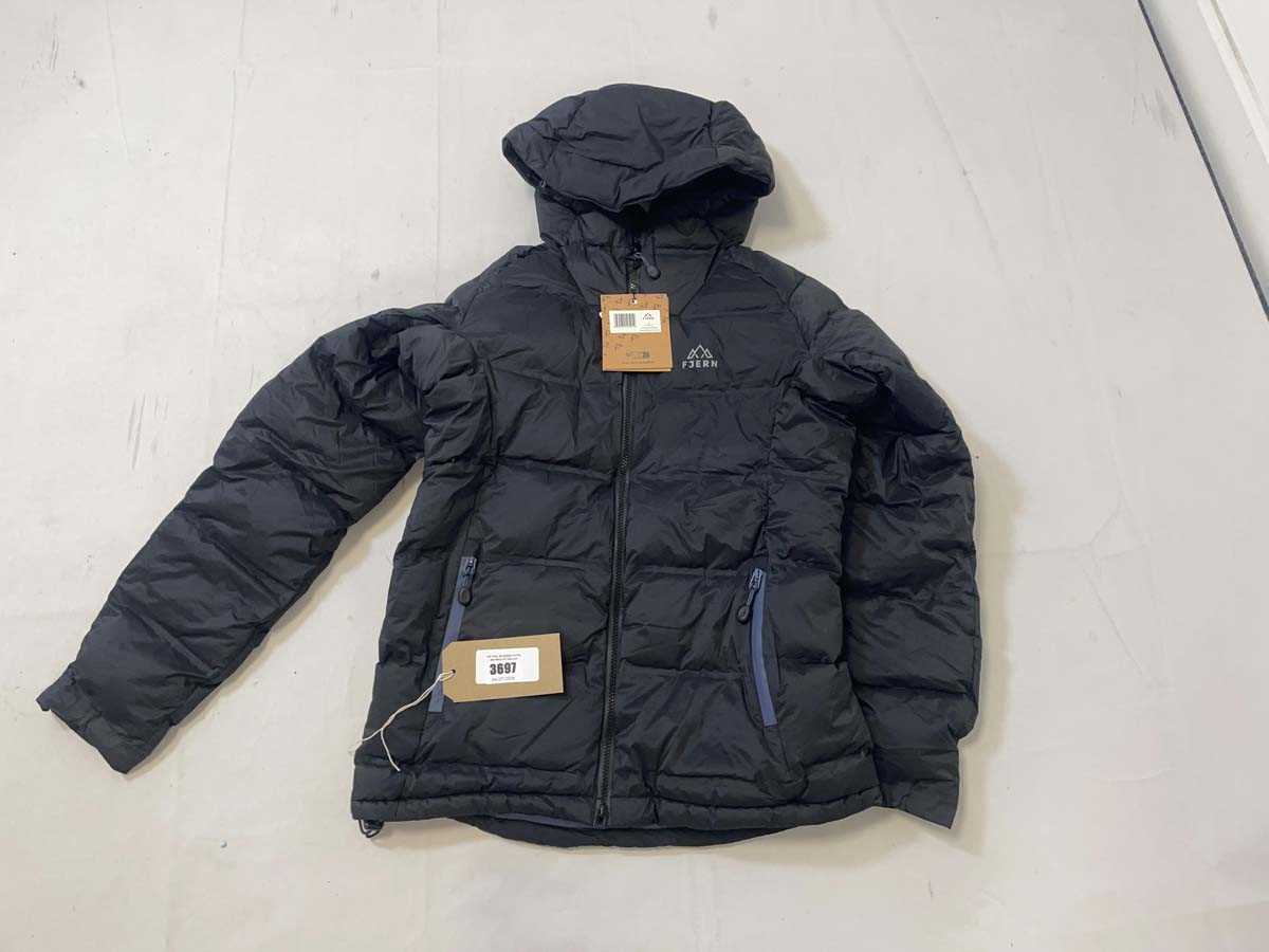 Lot 3697 - Fjern aska waterproof down jacket in navy size...