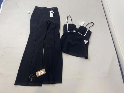 Lot 3702 - Nadine Merabi black bow co-ord outfit size...