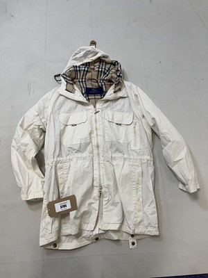 Lot 3705 - Burberry London lightweight jacket in white...