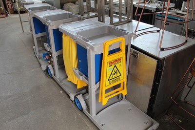 Lot 476 - 3x janitors type mobile cleaning stations