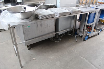 Lot 477 - 190cm stainless steel preparation table