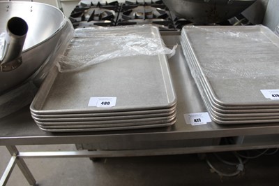 Lot 480 - 6x large aluminium oven trays