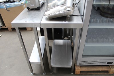Lot 492 - 40cm stainless steel preparation table with...