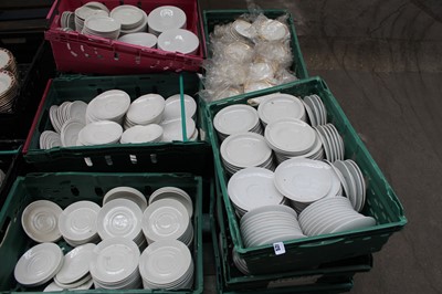 Lot 531 - 13 stacking crates containing various crockery...