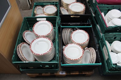 Lot 532 - 6 stacking crates containing Churchill floral...