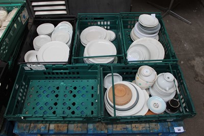 Lot 534 - 4 stacking crates containing various plates...