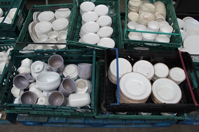 Lot 535 - 10 stacking crates containing Wedgwood plates...