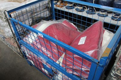 Lot 560 - Pallet crate of curtains, valances etc