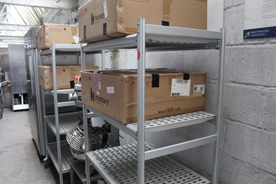 Lot 574 - 95cm 4 tier mobile cold room rack
