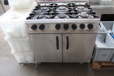 Lot 598 - 90cm gas MoorWald Valcan 6 burner cooker with...