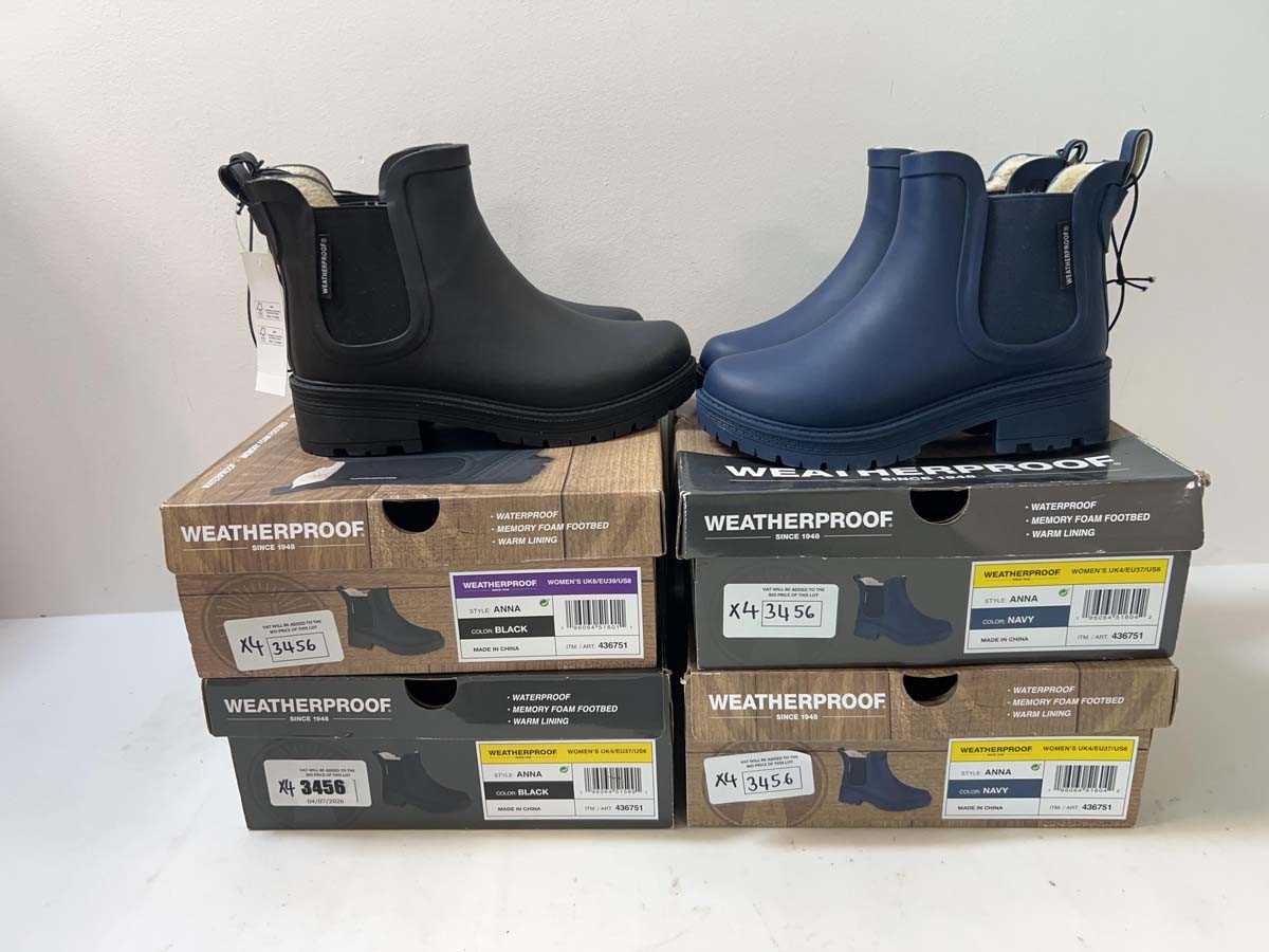 Lot 3456 - 4x Ladies Weatherproof Anna waterproof boots