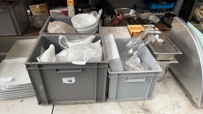 Lot 685 - Table top of assorted white crockery to...
