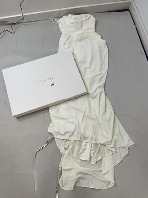 Lot 3726 - House of Cb Bridal long off-white dress size...