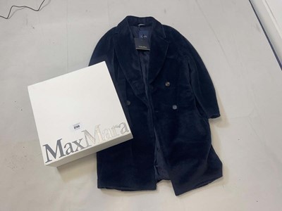 Lot 3730 - MaxMara cappotto coat in navy size 12 with box