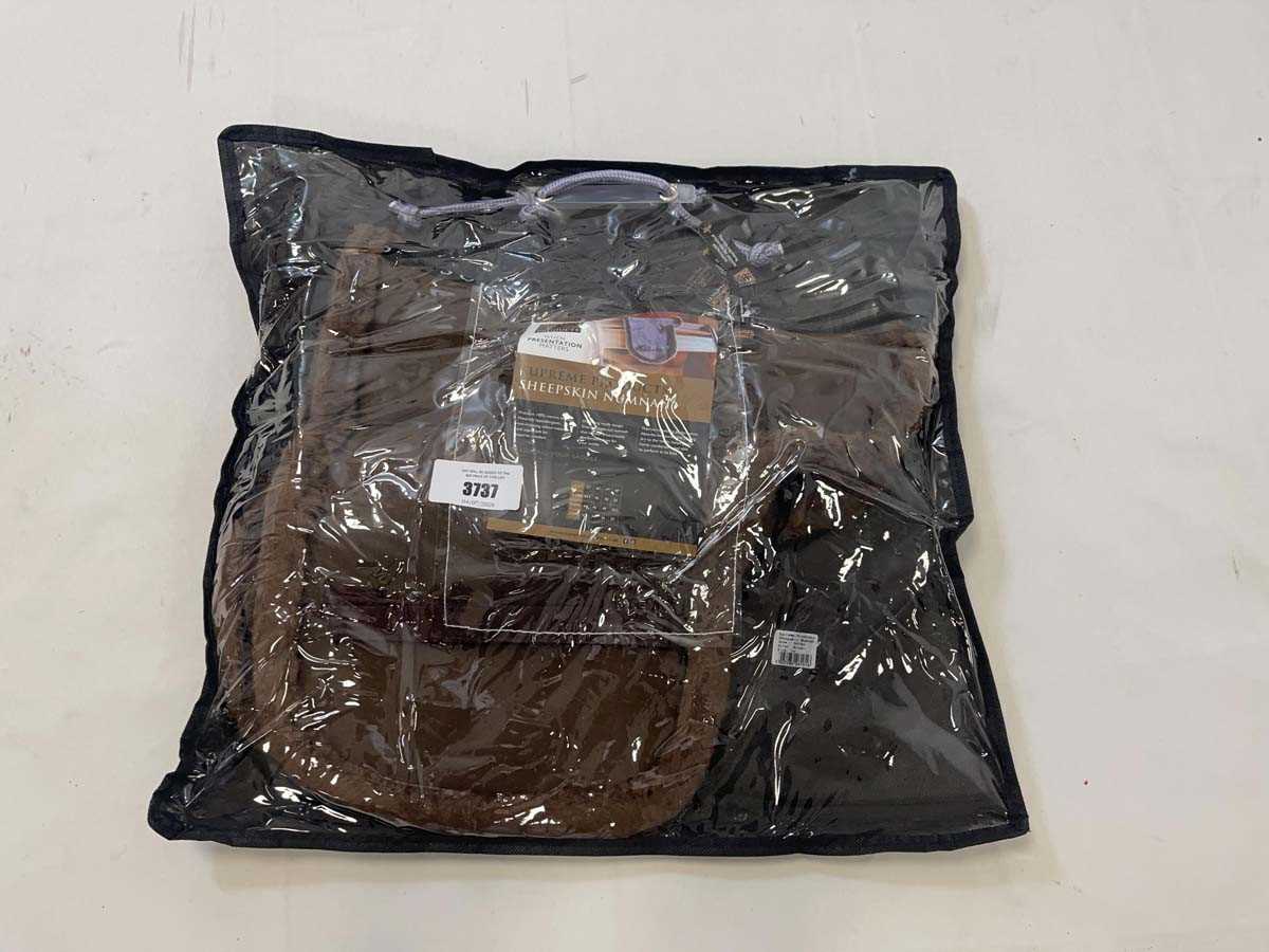Lot 3737 - Supreme Prdoucts sheepskin numnah in brown...