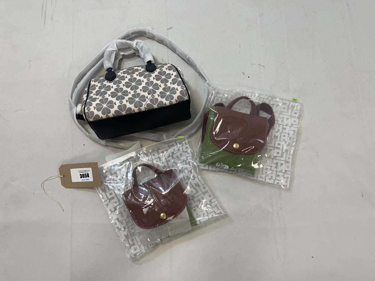 Lot 3658 - Kate Spade handbag plus 2x Long Champ bags