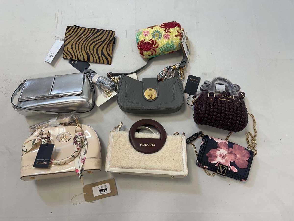 Lot 3659 - 8x Handbags to include River Island, Bessie,...