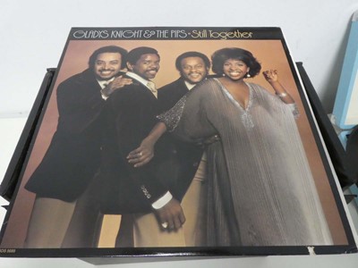 Lot Case containing vinyl albums and 12" singles...