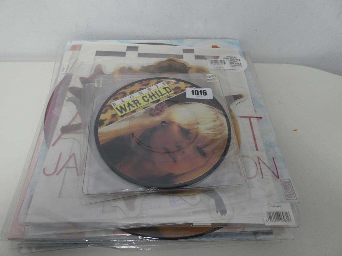 Lot 25 7" and 12" picture discs incl. Blondie,...