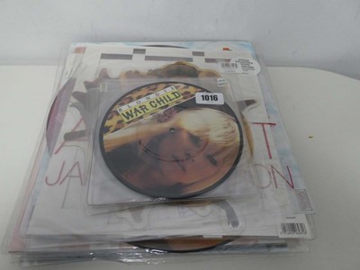 Lot 25 7" and 12" picture discs incl. Blondie,...