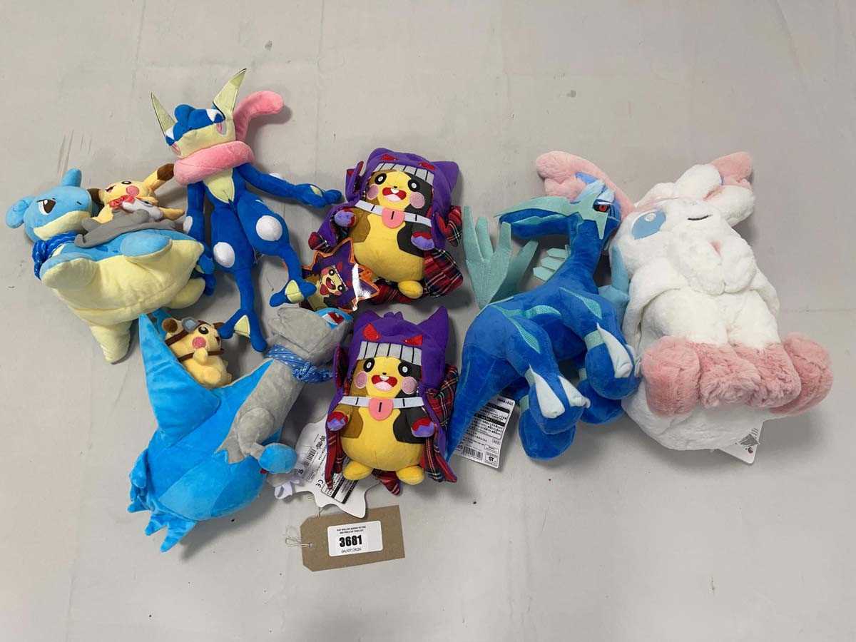 Lot 3681 - Selection of Pokémon Japanese style plush toys