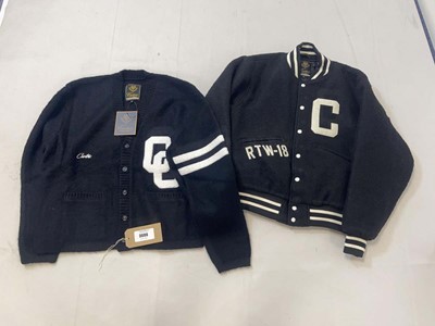 Lot 3686 - Corteiz varsity jacket & cardigan both size...