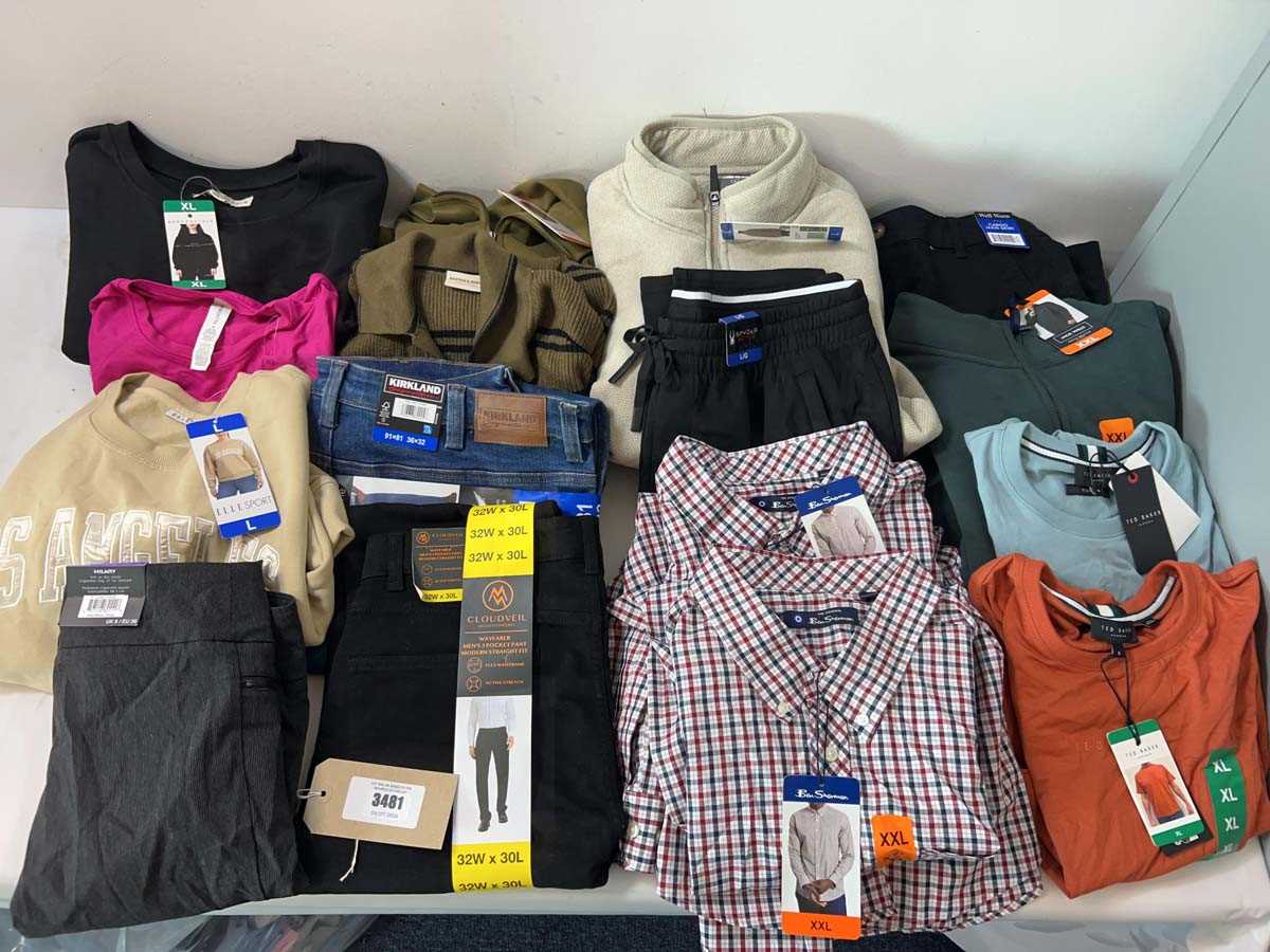 Lot 3481 - 16x adults clothing Jack Wills, Ted Baker, Ben...