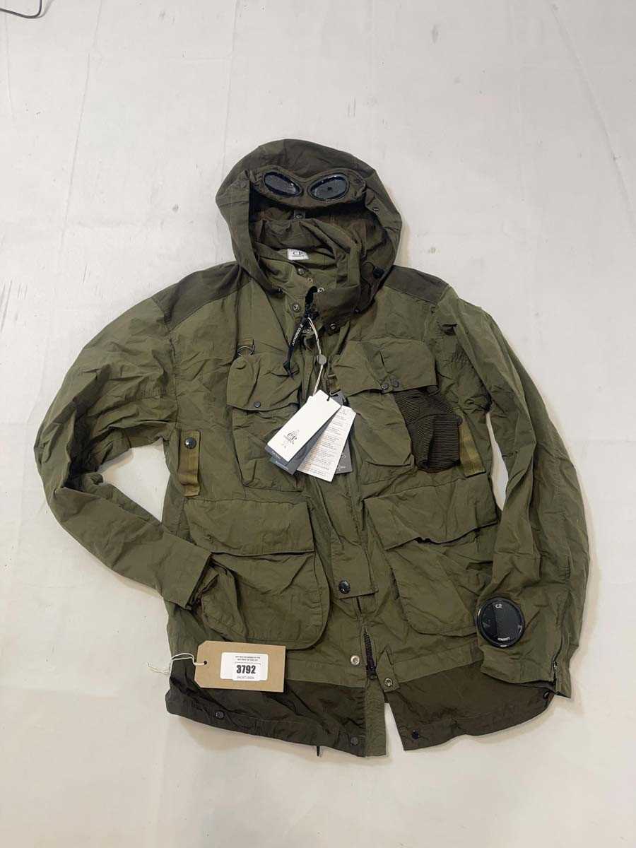 Lot 3792 - C.P. Company flatt nylon jacket in khaki size 50