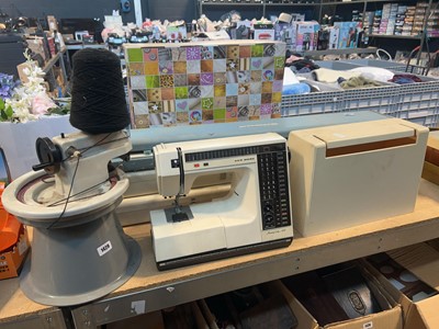 Lot 1429 - 3 cased Brother knitting machines, sewing...