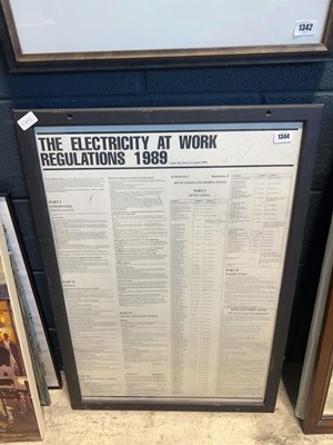 Lot 1344 - Framed copy of The Electricity at Work...