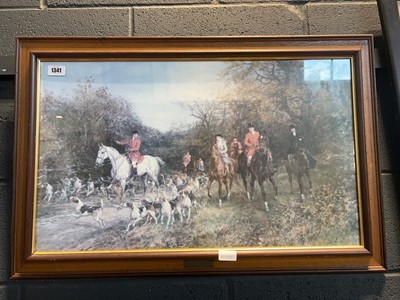 Lot 1341 - Framed and glazed hunting print