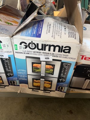 Lot 1125 - 1 boxed Gourmia dual basket air fryer