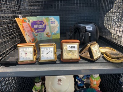 Lot 1437 - Five travel clocks