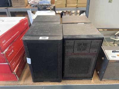 Lot 1191 - 2 pairs of black bookshelf speakers including...