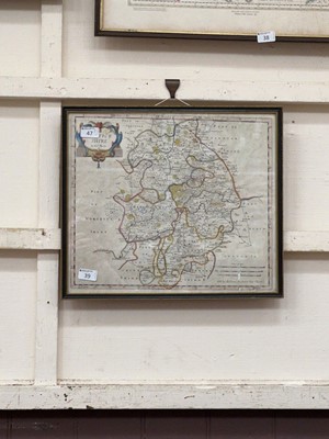 Lot 39 - A framed and glazed Robert Morden map of...