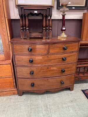 Lot 27 - A late Victorian mahogany bow front chest of...