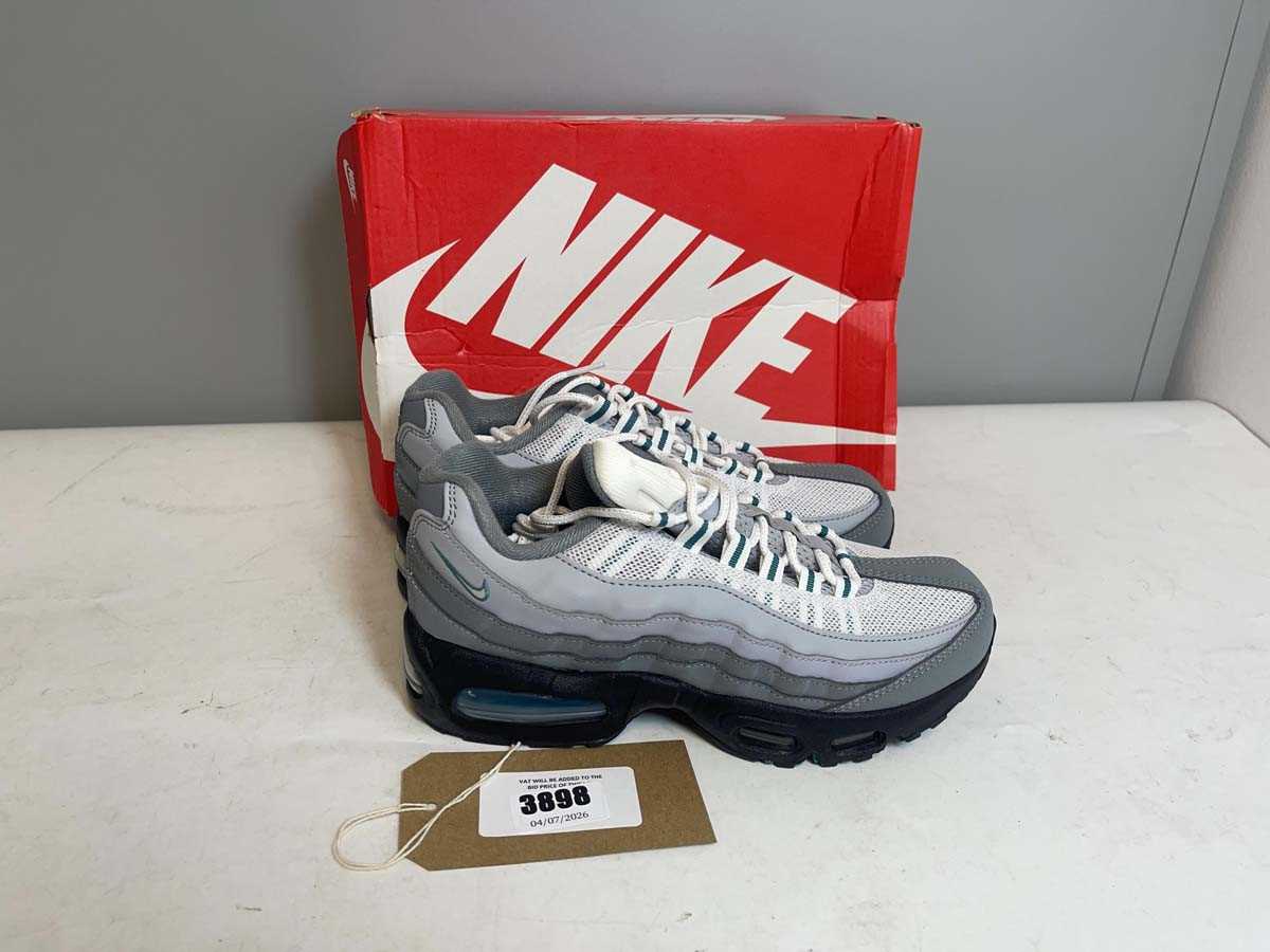 Lot 3898 - Nike UK5.5 air max 95 trainers in cool grey -...