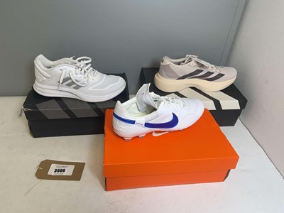 Lot 3900 - 2x Boxed pairs of Adidas trainers UK8 & UK8.5...