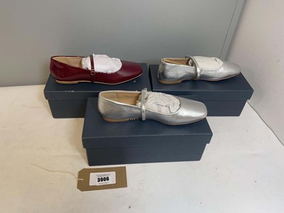 Lot 3906 - 3x Boxed pairs of Crew Clothing Company shoes...