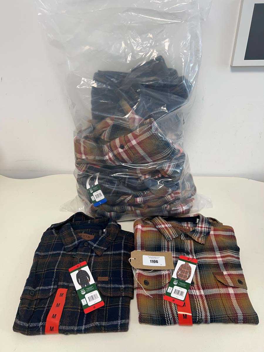 Lot 1106 - Approx. 10 men's flannel shirt jacket by Orvis.