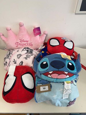 Lot 1112 - Bag containing children's character pillows...