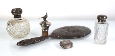 Lot 312 - A group of silver comprising a decanter...