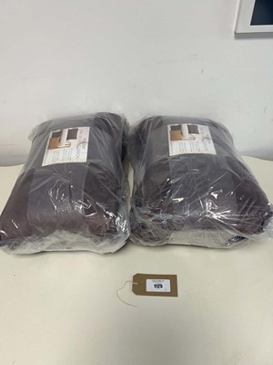 Lot 1125 - x4 velvet mink cushions by Sutton Place.