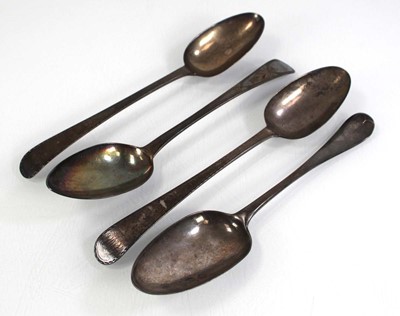 Lot 313 - A pair of George III silver old English...
