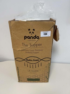 Lot 1136 - Panda London memory foam bamboo mattress...