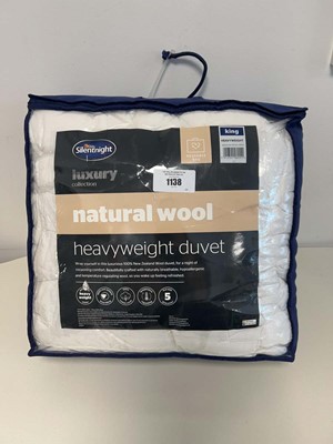 Lot 1138 - A Silentnight natural wool heavy weight duvet...