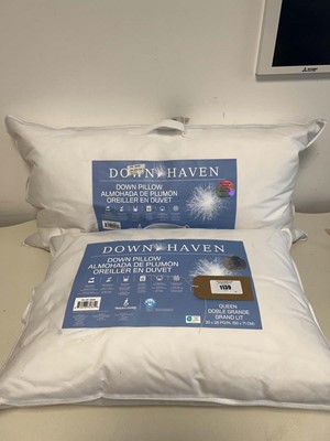 Lot 1139 - x2 Down Haven down pillows. ( x1 King x1 Queen).
