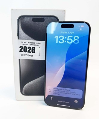 Lot iPhone 15 Pro 128GB Black Titanium with box