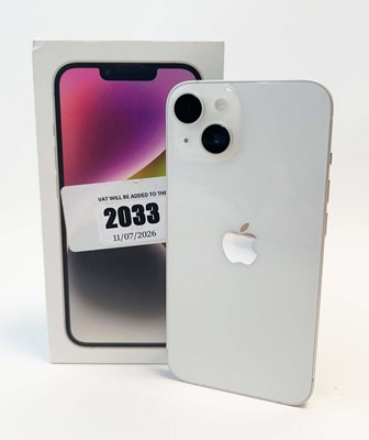 Lot iPhone 14 256GB Starlight with box and cable